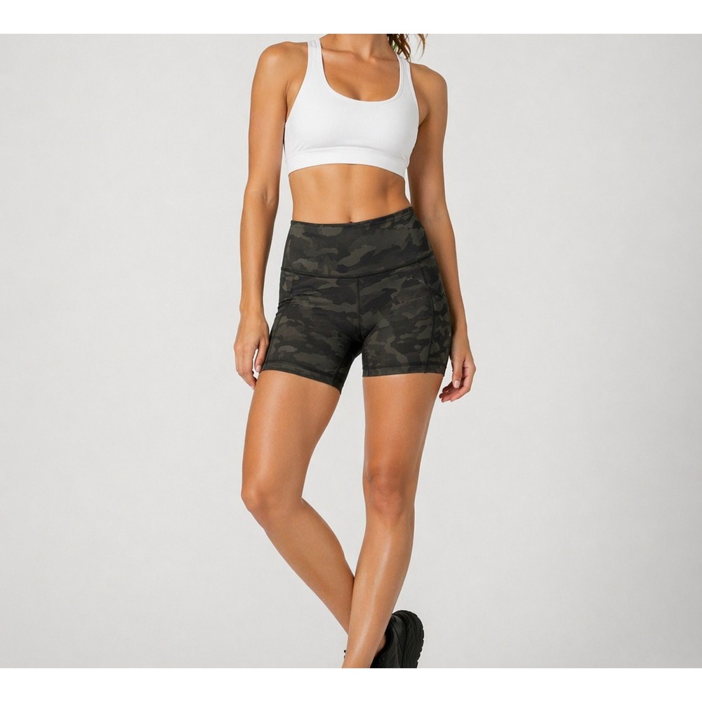 Lululemon Fast Free Short 6" Incognito Camo Multi Grey Size 4 Nulux W7AXNS